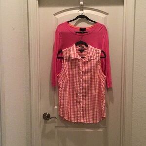 S/2 Lands’ End sweater and sleeveless top bundle